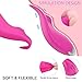 Sex Toys Clitoral Vibrator Small Tongue Licking Massager Sensual Games Oral Adult Toy for Virgin Foreplay Entertainment for Women Men Couples Silicone Waterproof (Hot Pink)thumb 2