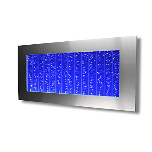 Bubble Panel Wall Mount Hanging Water Fountain 500WM SP, Silver