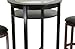 Winsome Wood 30-Inch Black PVC Seat Walnut Bar Stools, Set of 2