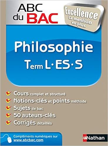 Abc Du Bac Excellence Philosophie Term L Es S Amazon Fr Vanhoutte Denis Livres