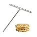 Echaprey Professional T Shape Stainless Steel Crepe Maker Batter Spreader to Fit Large Crepe Pan Maker (B)