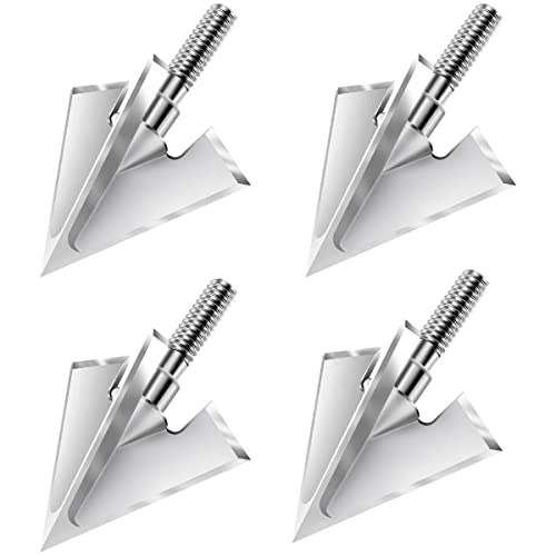 DEEPOWER 4Pack Archery Broadhead 3 Blade 100grain Broadhead Solid