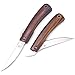 KATSU Handmade Japanese Classic Pocket Folding Knife with Single Piece Wood Handle (Cocobolo Wood Handle + D2 Blade)