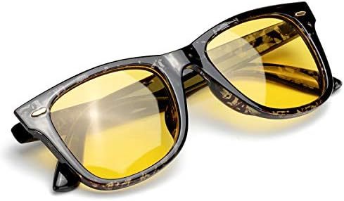 Myiaur 夜用サングラス レディース ドライブ 夜間運転用 夜間運転サングラス 黄色レンズ 大きいレンズ