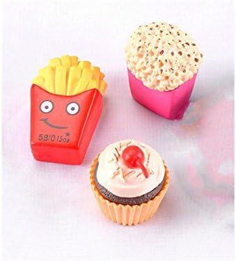 TjcmSs 1 Pc Miniature Dollhouse Food Micro Landscape Decoration Cupcakes Hamburger French fries (Random Style) DIY Garden Ornaments