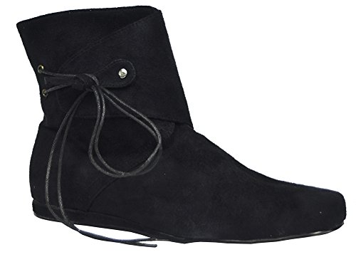 Costume-Footwear Boot Renaissance Black Short Men Md Halloween Costume - 1 size