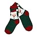 Fun Christmas Novelty Slipper Socks with Santa Claus, GingerBread Man, Candy Canes 3-Pair for Women (Santa and Stripes)