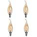 HERO-LED CA10-DSGT-2W-WW22 Dimmable Gold Tint CA10 E12 2W Candelabra Style LED Filament Chandelier Light Candle Bulb, 25W Equivalent, Ultra Warm White 2200K (Amber Glow), 4-Pack