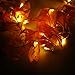 SILIVN Fall Decorations,Fall Garland,Fall Wreath,Thanksgiving Decorations,Christmas Decor Lighted Fall Garland Clearance(8.2 Feet) 20 Lights (1 Pack)