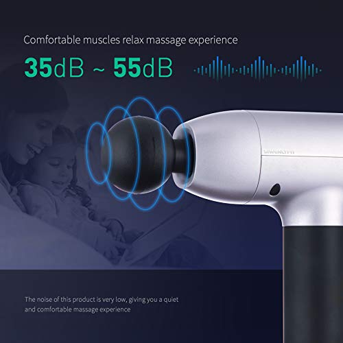SIWENLYFIT Muscle Massage Gun, Handheld Deep Tissue Massager Electric Quiet Portable Massage Gun for Pain Relief, Speed Adjustable Professional Body Percussion Muscle-Relax Puncher Fascia Gun