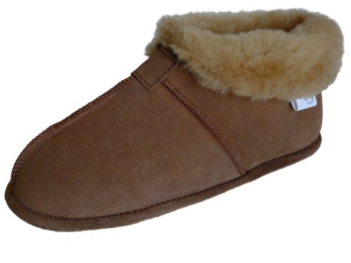 WoolWorks Womens Australian Sheepskin Slippers - Soft Leather Sole Model 9778 (9)