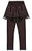 Arshiner Little Girls Winter Warm Leggings Pants with Tutu Lace Skirt, Coffee,  Japan size 130, US size 10