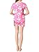 VENTELAN Women's Cute Rabbits Printed Pajama Sets Casual Sleepwear Shorts Nighty,Pink,Large(US 12-14)