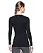 Under Armour Women's ColdGear Authentic Crew, Black (001)/Silver, Large
