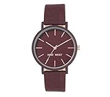 Nine West Round Rubber Strap Watch