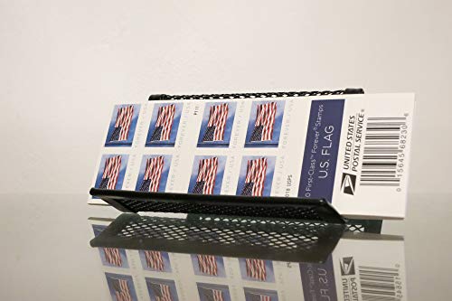 Stamps Holder with Stamps - 100 Forever Stamps, 5 Booklets of 20, with Holder for Desk.