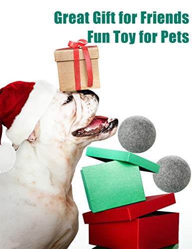 OHOCO Wool Dryer Balls, Organic Natural Wool for Laundry, Fabric Softening - Anti Static, Baby Safe, No Lint, Odorless and Reusable 6 Pack Gray