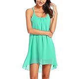 DJT Women's Chiffon Sling Short Mini Party Cocktail Dress Summer
