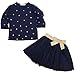 Jastore® Girls Blue Cartoon Clothing Sets Long Sleeve Top+Tutu Skirt Kids Clothes