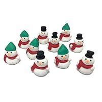 Mr_air_thai_Miniature Lot of 10 Miniature Snowman Fairy Garden Supplies Figurine Furniture Dollhouse GD#008