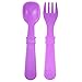 Re-Play Toddler Forks and Spoons Set - 6x6 Toddler Utensils Set - Dishwasher and Microwave Safe - Made in USA - Set of 12-5.8