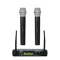 Audio 2000s AWM6074U Dual Channel UHF Wireless Microphone System with Two Handhelds
