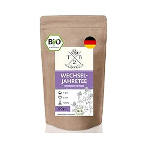 Wechseljahre Tee in Bio-Qualität zu Menopause und Hitzewallungen mit Rotklee, 100g (ca. 40 Tassen) – Tea2Be by Sarenius