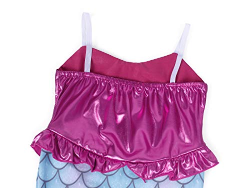 Cotrio Little Mermaid Costume with Accessories Girls Princess Dresses Birthday Party Fancy Dress Halloween Outfits Size 4T (3-4Years, Pink, 110) - Thumbnail 5