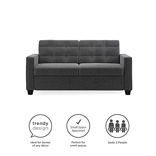 Signature Sleep Devon Sleeper Sofa with Memory Foam Mattress, Grey