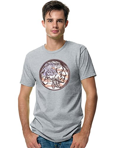 Hanes Men's Graphic Tee - Americana Collection, Buffalo Nickel, Small