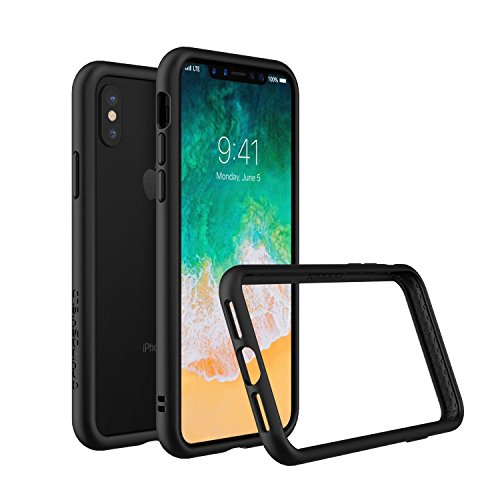 iPhone X Slim Bumper Case [Crashguard] Shock Absorbent Minimalist Design Protective Cover [3.5 Meter Drop Protection] Apple iPhone X - Black