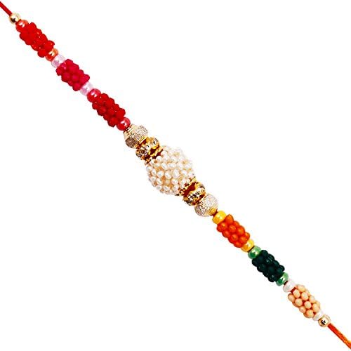 Multicolor Rakhi Thread for Brother Bhaiya Rakshabandhan Rakhee Bracelet