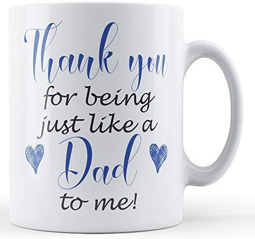 Finger printsThank You for Being Just Like A Dad to Me - Father Figure Gift Mug, Ceramic, 11fl.oz.