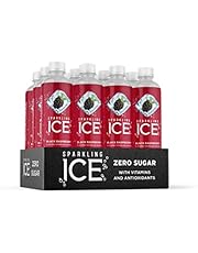 Sparkling Ice, Black Raspberry Sparkling Water, with Antioxidants and Vitamins, Zero Sugar, 17 fl oz Bottles (Pack of 12)