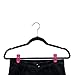 House Day 100 Pack Plastic Finger Clips for Hangers, Hot Pink Pants Hanger Clips, Strong Pinch Grip Clips for Use with Slim-line Clothes Hangers, Clips for Velvet Hangers