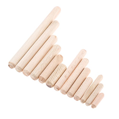50pcs Woodworking Hardwood Round Dowel Pins Wooden Craft Rods Furniture Fitting Tools 8x60mm(DXL)/0.32"x2.36"