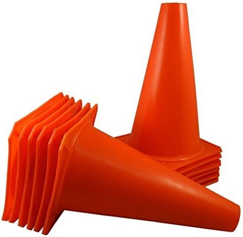 Moondon BRAND NEW US SELLER ORANGE CONES 9" Tall Traffic Safety Training Qty 12