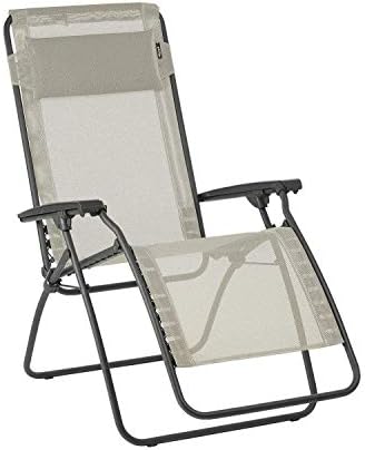 Amazon Com Lafuma R Clip Zero Gravity Patio Recliner Seigle Grey Batyline Canvas Outdoor Folding Lounge Chair Furniture Decor