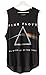 Darceil Women's Black Crewneck Short Sleeve Rock Band Print T Shirt Top (S, Black1)