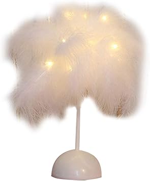 feather bedside table lamp