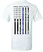 Patriot Apparel Thin Blue Line Police Tee T-Shirt Honor Hero Officer Short Sleeve Design (Large, White)