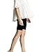 Liang Rou Maternity Belly Support Mini-Ribbed Stretch Short Leggings Black M