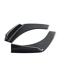 DTOUCH RACING Parachoques delantero de ajuste universal Labio Negro Fibras de carbono Separadores Aletas Canards