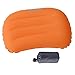 Inflatable Camping Pillow - Ultralight Sleeping Pillow for Backpacking, Camping, Plane Traveling, Head and Neck Support, Orange