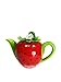 Cosmos Gifts Strawberry Ceramic Teapot, 5-1/4-Inch