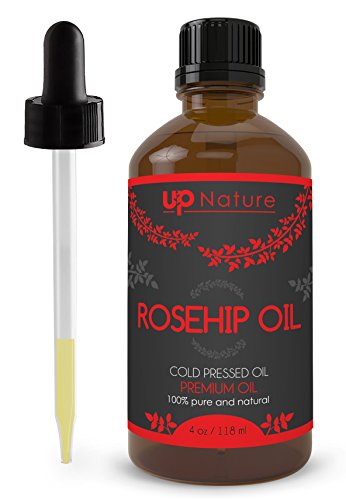 UpNature The Best Rosehip Essential Oil 4 OZ - Pure Unrefined GMO Free Premium Quality - For Face, Body, Hair & Skin
