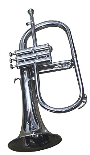 Queen Brass Flugelhorn Chrome Bb Pitch W Hardcase Mp Fluglehor Silver