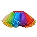 Tulle Tutu Rainbow Color 4 Layers Red Waistband - PT1733R (Medium)