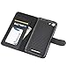 Abacus24-7 BLU Advance 5.0 Case [Wallet Series] with Flip Cover and Stand, Black