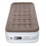 Etekcity Upgraded Air Mattress Blow Up Elevated Raised Guest Bed Inflatable Airbed with Built-in Electric Pump, 18 inch Height, Twin Size